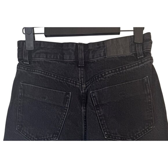 ZARA Size 2 Black High-Waisted Denim Shorts - Picture 6 of 14